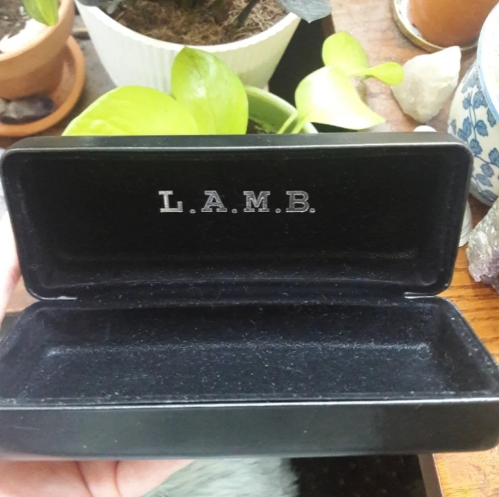 L.A.M.B. Vintage Sunglass Leather Case Velvet Lined Gwen Stefani Collectible
